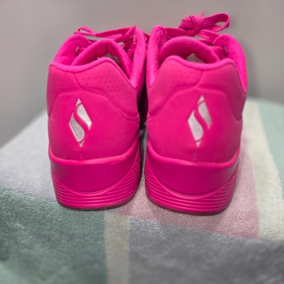 Skechers Uno - Night Shades sneakers in hot pink - Picture 7 of 9